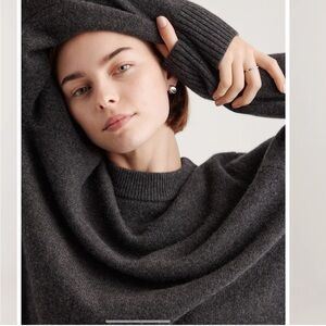 Mongolian Cashmere Oversized Crewneck Sweater